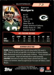 2006 Bowman Aaron Rodgers Packers #73