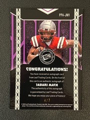 Jabari Mack 2024 Leaf Metal Press Proof Auto Green Shimmer /7 PPA-JM1