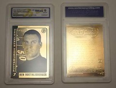 2004 Ben Roethlisberger Pittsburgh Steelers ROOKIE Gold Card Graded GEM MINT 10