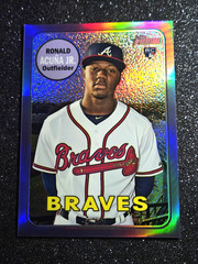 2018 Ronald Acuna Jr Topps Heritage Chrome Purple Refractor Rookie #THC-580 RC💜