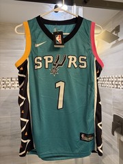 Nike Swingman Wembanyama Spurs #1 Teal City Edition Jersey Youth Medium NEW w/tg