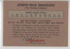 1987 Bowery Bank Joe DiMaggio Joe DiMaggio HOF 0a6