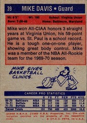 1972-73 Topps Set Break Mike Davis #39 Buffalo Braves