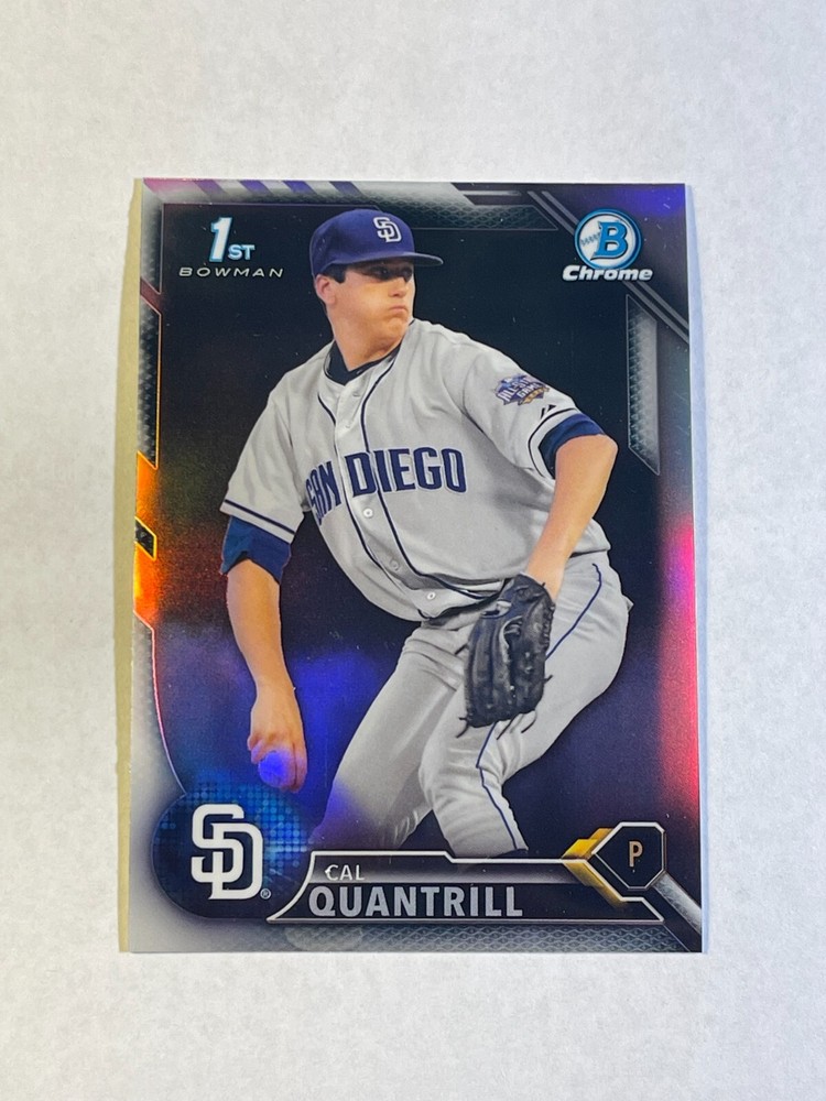 Cal Quantrill 2016 Bowman Draft Chrome REFRACTOR #BDC-20 Padres 1st Rookie