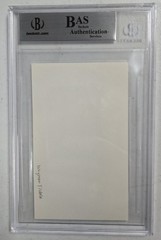 Wayman Tisdale Signed 3×5 Index Card Beckett Encap Auto Oklahoma Sooners Kings