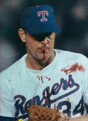 1991 Pacific NOLAN RYAN Texas Rangers BO JACKSON Bloody Lip & Jersey Gross Card