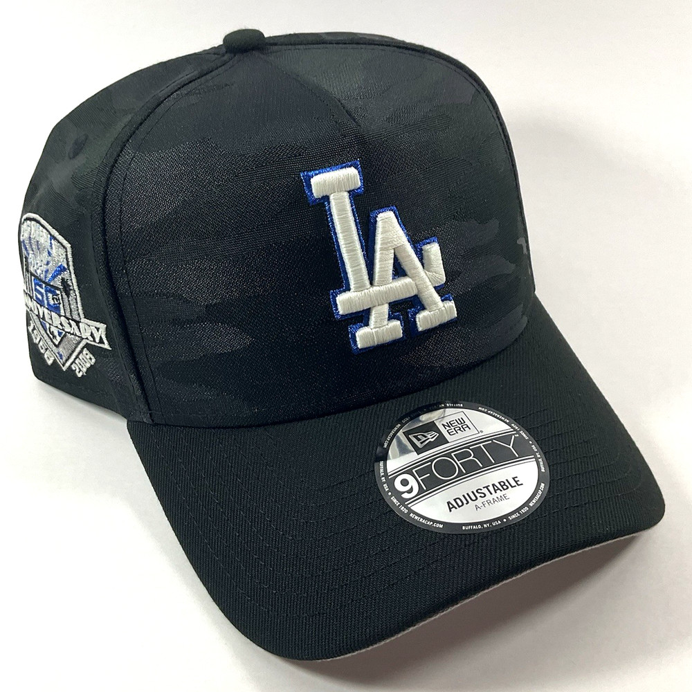 New Era LA Dodgers Blk Camo GLOW IN THE DARK 9FORTY A-Frame Snapback Hat Cap
