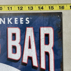 New York Yankees Fans Welcome Metal Tin Sign Sports Bar Man Cave Décor 16 X 12.5