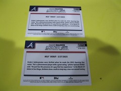 (4) 2025 TOPPS BASEBALL #US113 DRAKE BALDWIN R/C