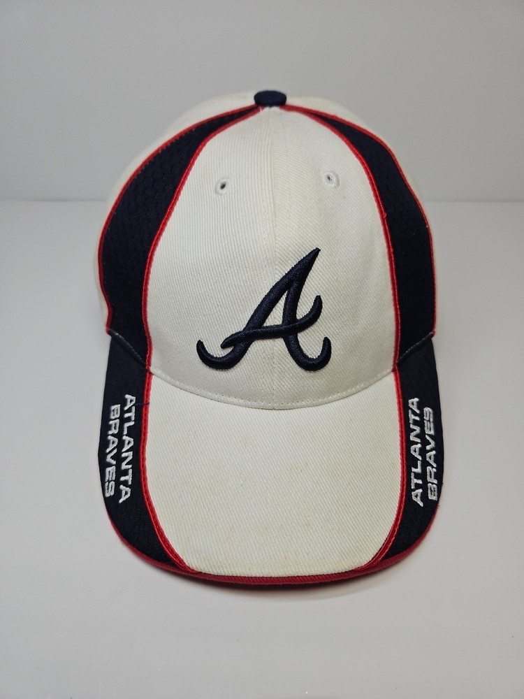 MLB Atlanta Braves Adjustable Baseball Hat Cap White Red Navy