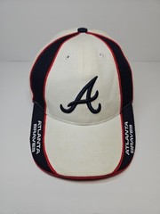 MLB Atlanta Braves Adjustable Baseball Hat Cap White Red Navy