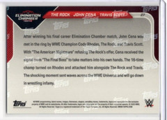 2025 Topps now WWE John Cena The Rock Travis Scott Universe Stunned #27