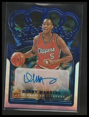 2021-22 Panini Crown Royale #CA-DMG Danny Manning Blue Auto /75