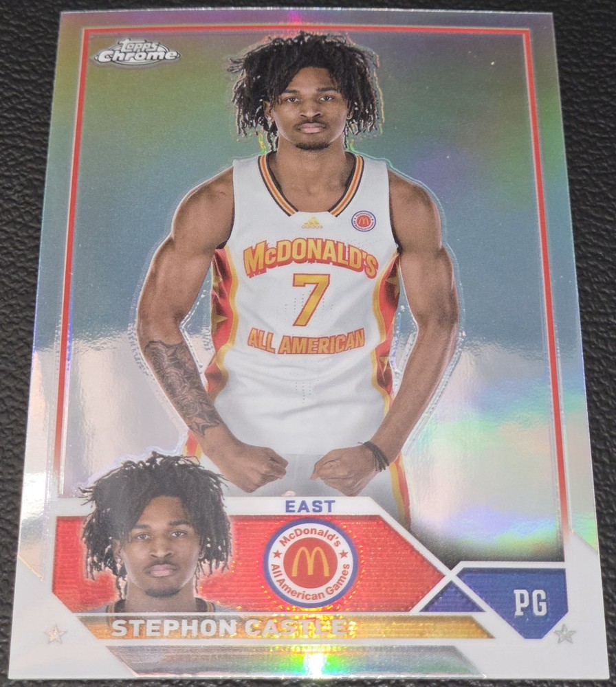 Stephon Castle 2023 Topps Chrome McDonalds AA Refractor #52 San Antonio Spurs RC