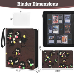 Top Loader Binder, 9-Pocket Trading Card Album, Holds 360 Top Loaders | Fits 3 X