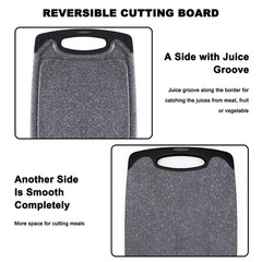 Cutting Boards for Kitchen, Large-Small Board Set of Large, Dark Gray
