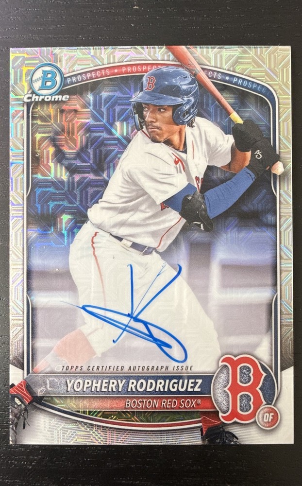 2025 Bowman Chrome – Mega Box Chrome Prospect Mojo Autographs Yophery Rodriguez