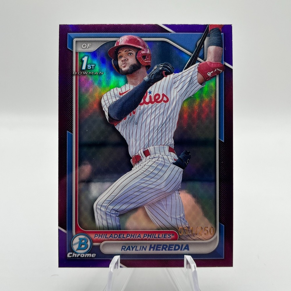 Raylin Heredia 2024 Bowman Chrome 1st Purple Refractor /250 #BCP-146 Phillies