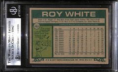 1977 Topps 485 Roy White BGS Auto Autograph BAS Auth C102227
