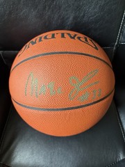 Magic Johnson Autographed Basketball with James Spence Authentication
