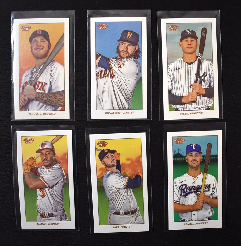 Lot Of (6) 2023 Topps 206 Low Series Blank Back SSP Variations Rizzo Bart Lowe