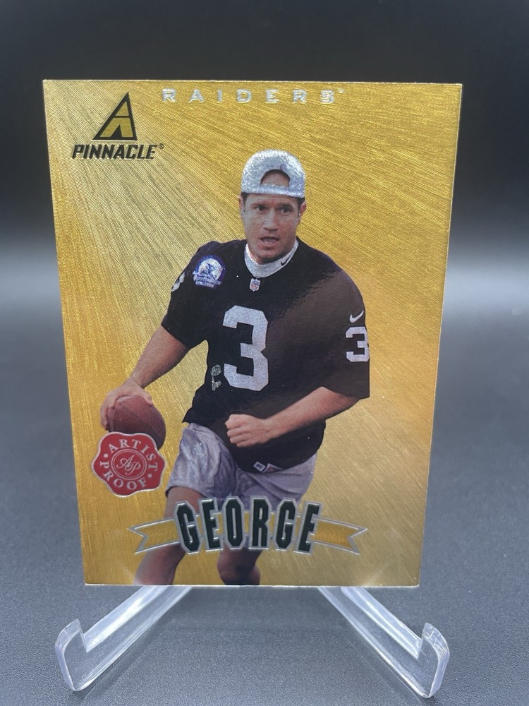 1997 Pinnacle Gold Artist Proof #P17, JEFF GEORGE SP, Los Angeles Raiders