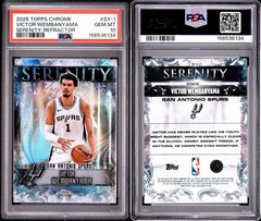 2025 Topps Chrome Victor Wembanyama Serenity Refractor PSA 10 GEM MINT