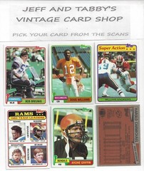 1981 TOPPS FOOTBALL 1-200 / SEE DROP DOWN MENU