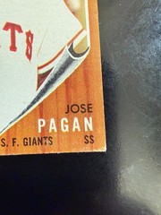 1962 Topps #565 Jose Pagan San Francisco Giants Baseball High Number EX-