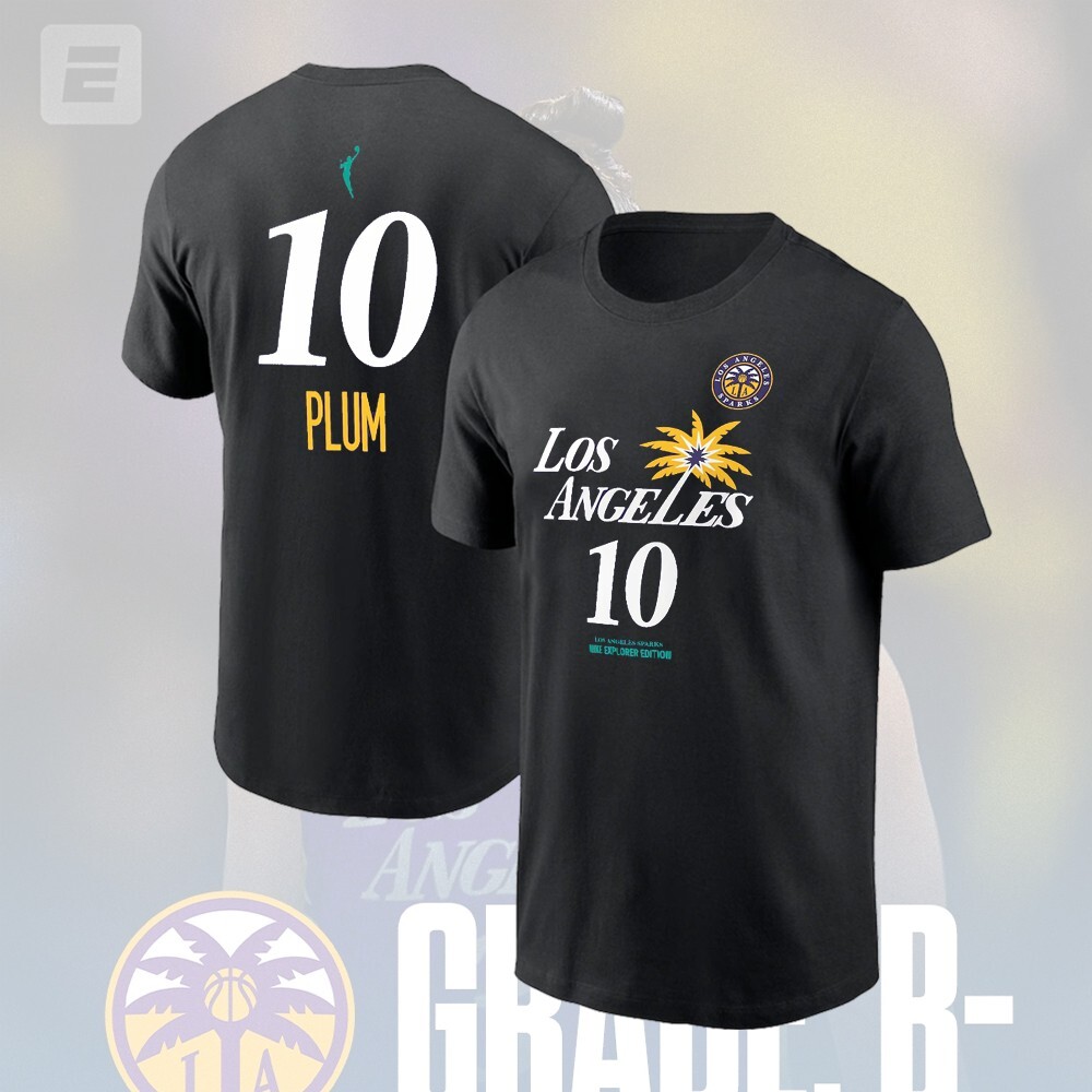 SALE 30% – Kelsey Plum #10 Los Angeles Sparks 2025 Player Name & Number Fans