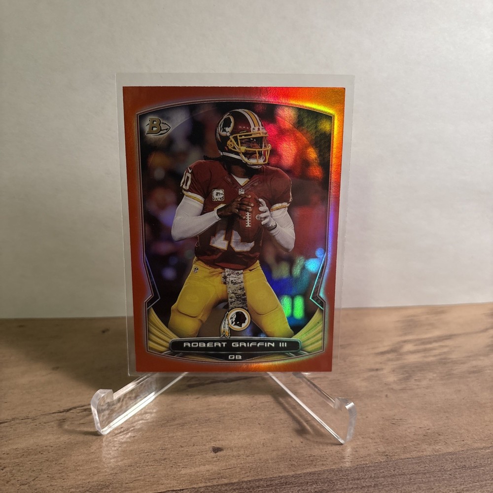 2014 Bowman Chrome Red Refractors #23 Robert Griffin III #10/25 JERSEY MATCH