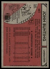 1980 Topps #251 John Bunting Philadelphia Eagles NM+