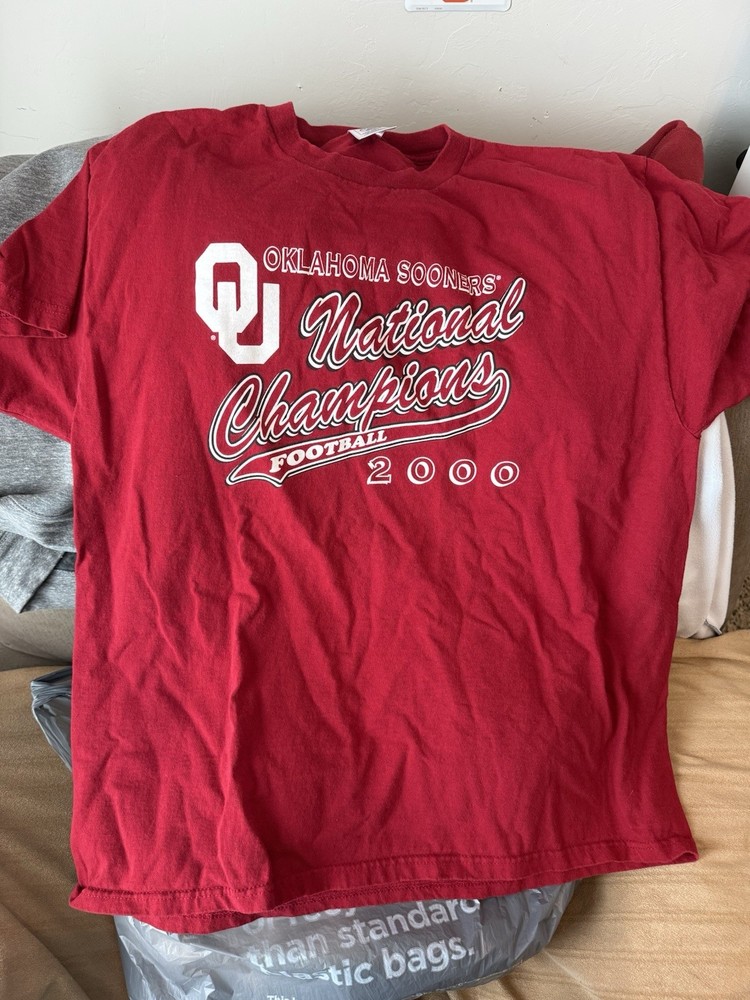 Oklahoma Sooners 2000 National Champions Throwback Shirt Retro XL