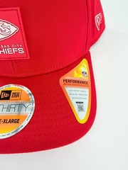 Kansas City Chiefs New Era Hat Cap 39Thirty Sz L/XL Sideline Performance Stretch