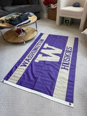 University of Washington UW Huskies Flag – Purple & Gold – Large Flag 3ft x 5ft