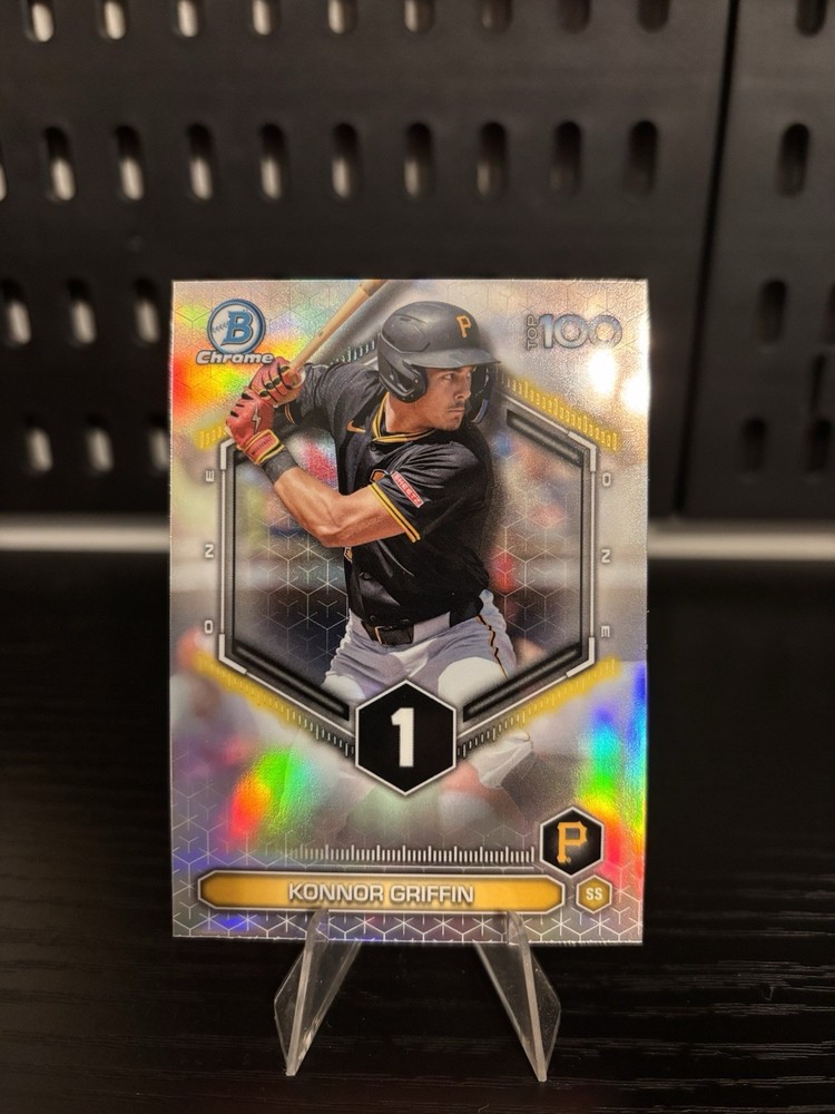 Topps 2025 Bowman Scouts Top 100 Chrome Konnor Griffin Pirates BTP-1