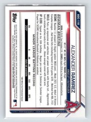 Alexander Ramirez 2021 Bowman Draft #BDC-110 Los Angeles Angels Yellow Lava /75