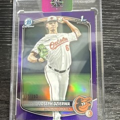 Topps 2023 Bowman Draft Chrome Prospects Joseph Dzierwa BDC-186 Purple /250
