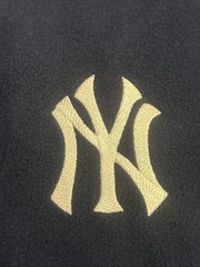 New York Yankees Navy Blue Fleece Full Zip Vest Baby Ruth Logo Men’s Size XL MLB