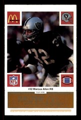 1986 McDonald&rsquo;s RAIDERS FOOTBALL CARDS gold Tab see drop down menu NM to Mint