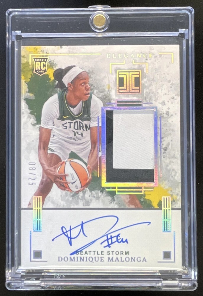 2025 Impeccable WNBA Elegance Jersey Holo Silver #40 Dominique Malonga Auto /25
