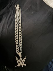WWE Chain 20&Prime; Iced Out Pendant Necklace Wrestling Fan Fashion Jewelry