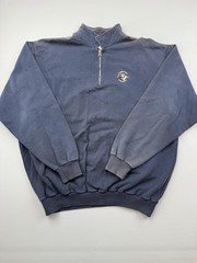 Charlotte Checkers Sweatshirt Mens XL Blue Hockey Quarter Zip Pullover Fleece