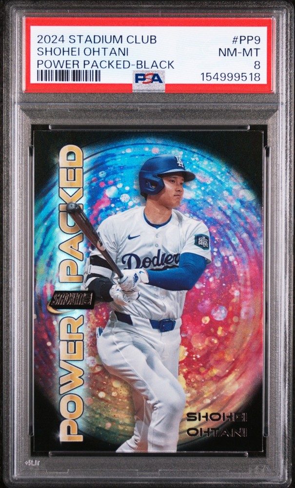 2024 TOPPS STADIUM CLUB POWER PACKED BLACK #PP9 SHOHEI OHTANI 57/99 PSA 8