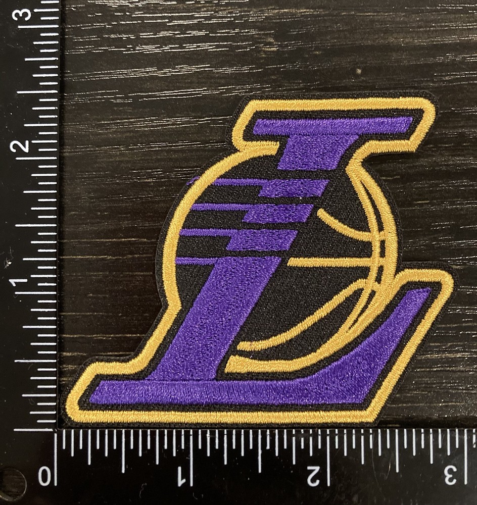 LOS ANGELES LAKERS IRON ON EMBROIDERED PATCHES BASKETBALL