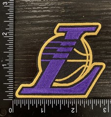 LOS ANGELES LAKERS IRON ON EMBROIDERED PATCHES BASKETBALL