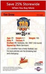 Tim Drew 1999 Team Best Baseball America #35 Kinston Indians