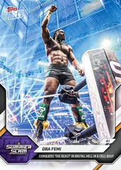 Oba Femi / Brock Lesnar SummerSlam Torch – 2026 WWE Topps NOW- Card 78 Presale