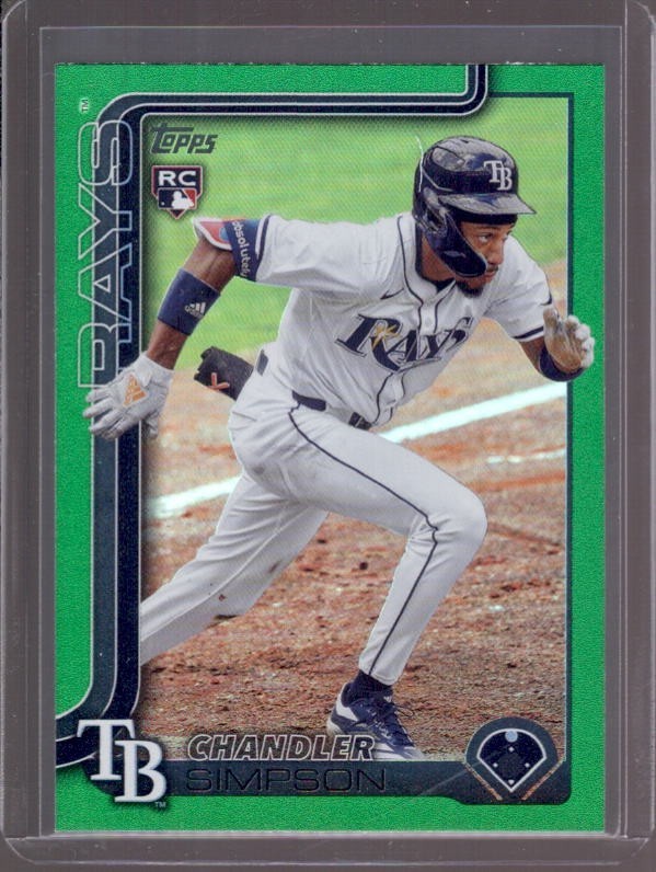 CHANDLER SIMPSON 2025 Topps Update #US277 Green Rainbow Foil Rookie RC #37/99