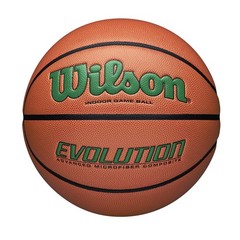 WILSON Evolution Indoor Game Basketball, Green, Size 7 – 29.5&Prime;, Green/Brown